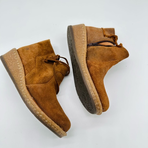 Women's Tan Suede Ankle Boots - Picture 6 of 6